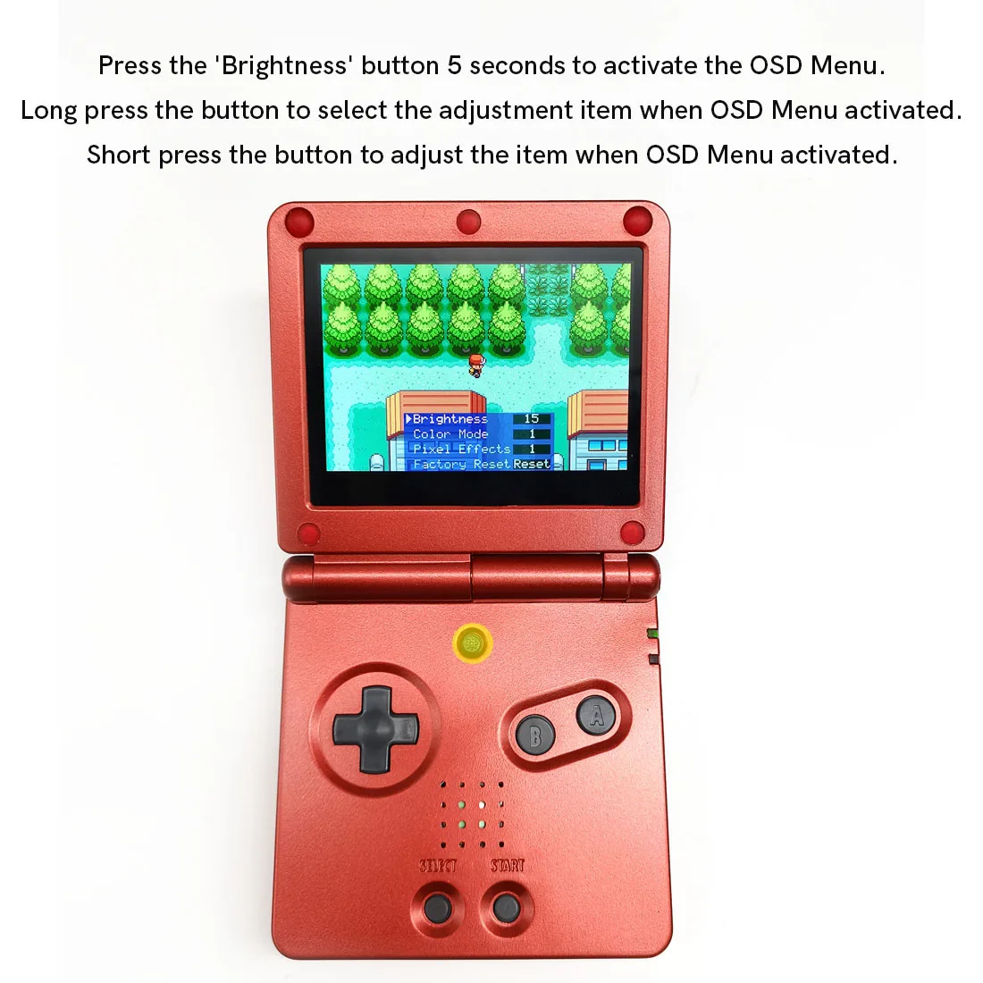 Drop-in GBA SP Backlight IPS V5 Laminated LCD Kit – Replacement Screen For Gameboy Advance SP