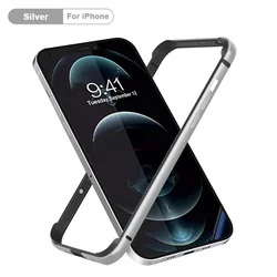 Sleek Aluminum Bumper Frame with Soft Inner Cover - iPhone 3 GS (Silver)