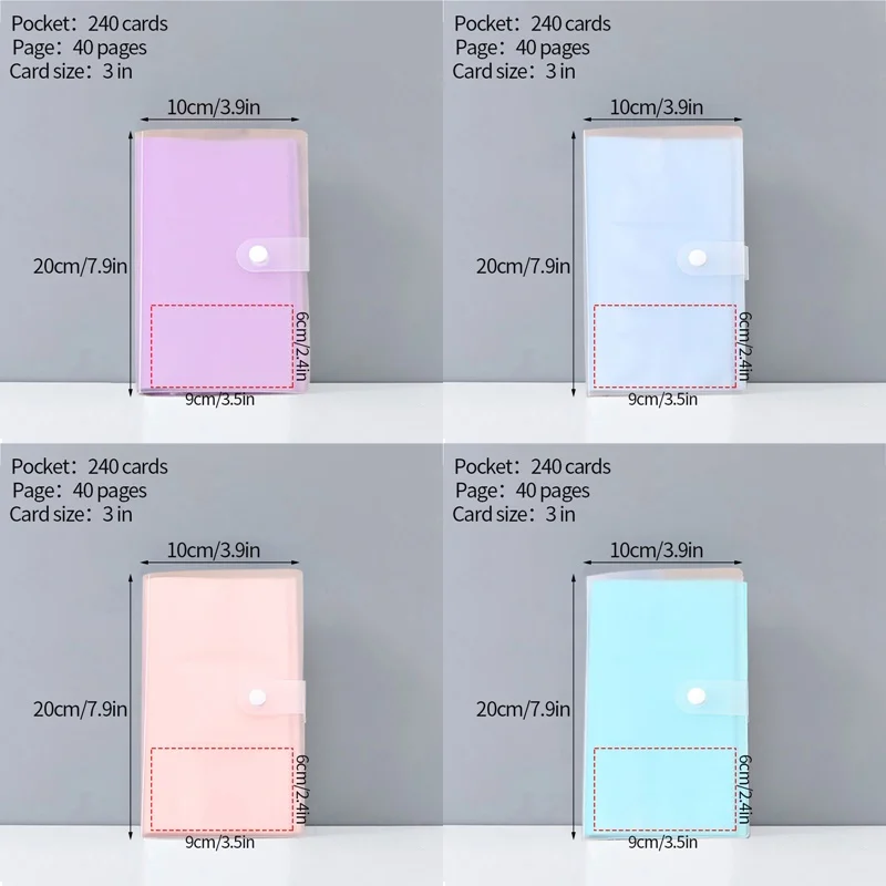 Deluxe Multi-Pocket Photocard Binder Album with Clear 3-Grid Design