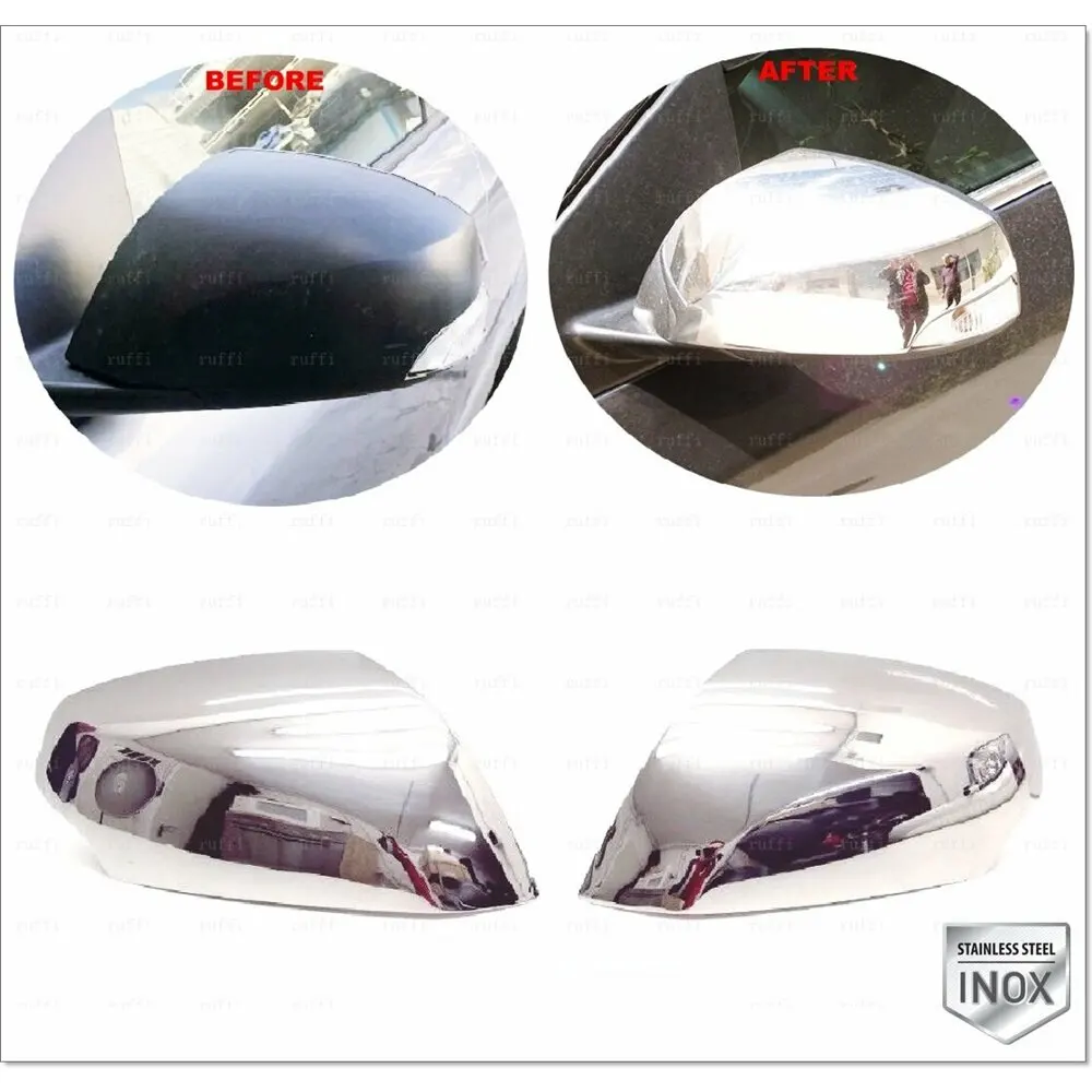 2008up Renault Laguna 3 III Chrome Mirror Cover 2 Pieces Stainless Steel 