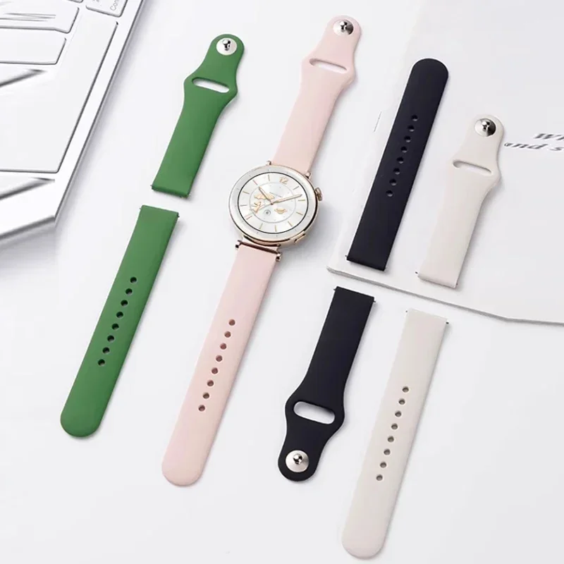 Women's Silicone Bracelet, Adjustable 18mm, 20mm, 22mm Strap - Elegant and Versatile Design