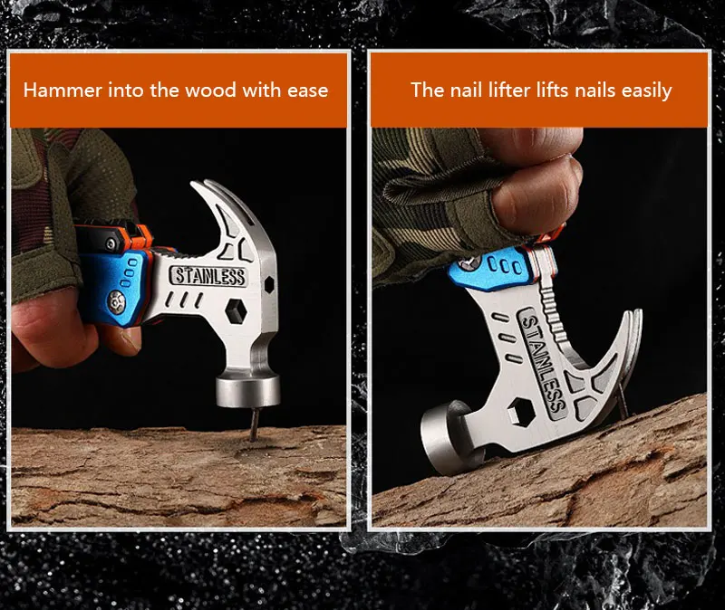 Outdoor multifunktion ale Hammer zange tragbare Selbstverteidigung messer Zange Feld camping zerbrochene Fenster Notfall werkzeuge – Detail 7