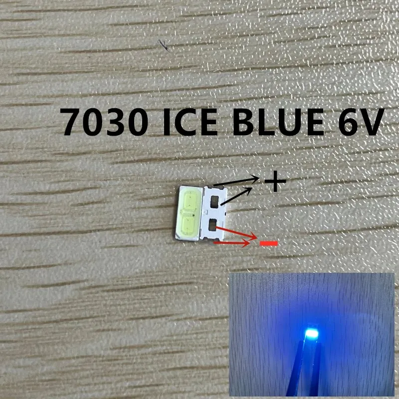 50-100 Stück FÜR LG Innotek Lextar UNI SAMSUNG SEOUL LUMENS LED-Hintergrundbeleuchtung 0,5 W 1 W 1,5 W 7030 6 V Kaltweiß 110 lm TV-Anwendung – Detail 5