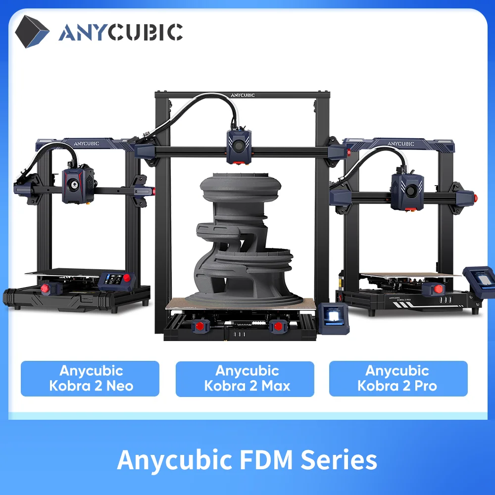 Anycubic Kobra Series Vyper Kobra 2 Neo Kobra 2 Pro Stampante 3D Autolivellante Enorme Volume Di Costruzione Motore A Doppia Vite Assemblaggio Rapido
