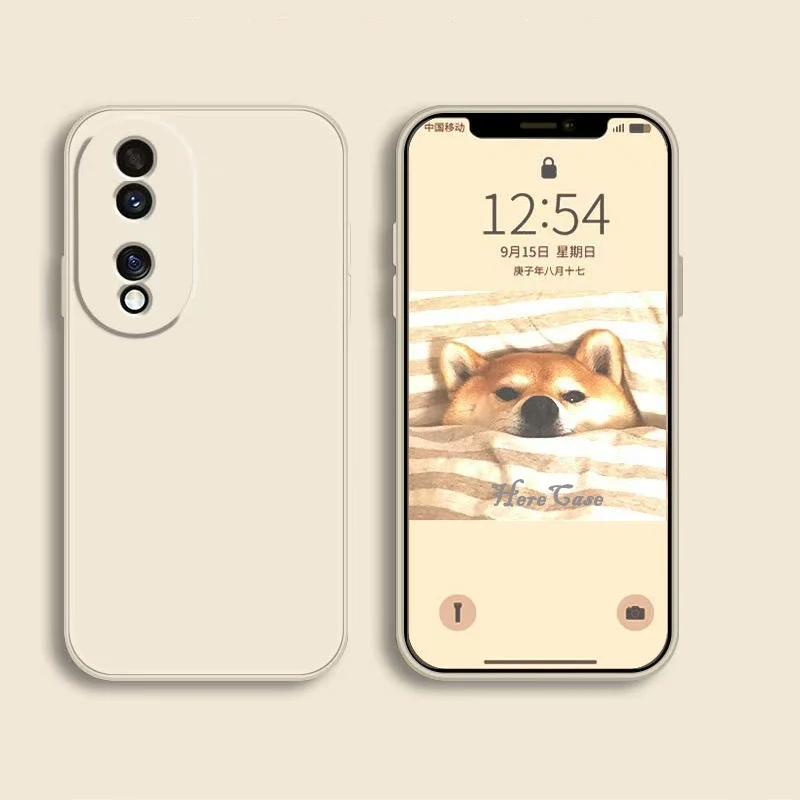 Square Liquid Silicone Shockproof Phone Back Cover - Soft and Durable Protection