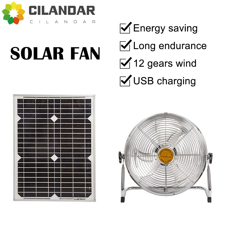 12 Ventilador Solar Recargable De 8 Pulgadas Con Altavoz Bluetooth, Ventilador De Luz Solar Para Acampar - China Ventilador Solar, Ventilador Solar Con LED