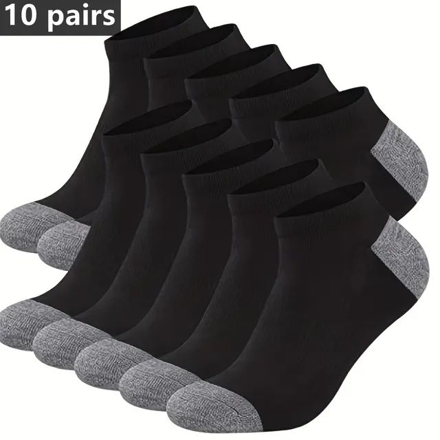 Chaussettes confortables respirables de cheville de coton de la mode des hommes 10pairs, chaussettes de l'été des hommes 1