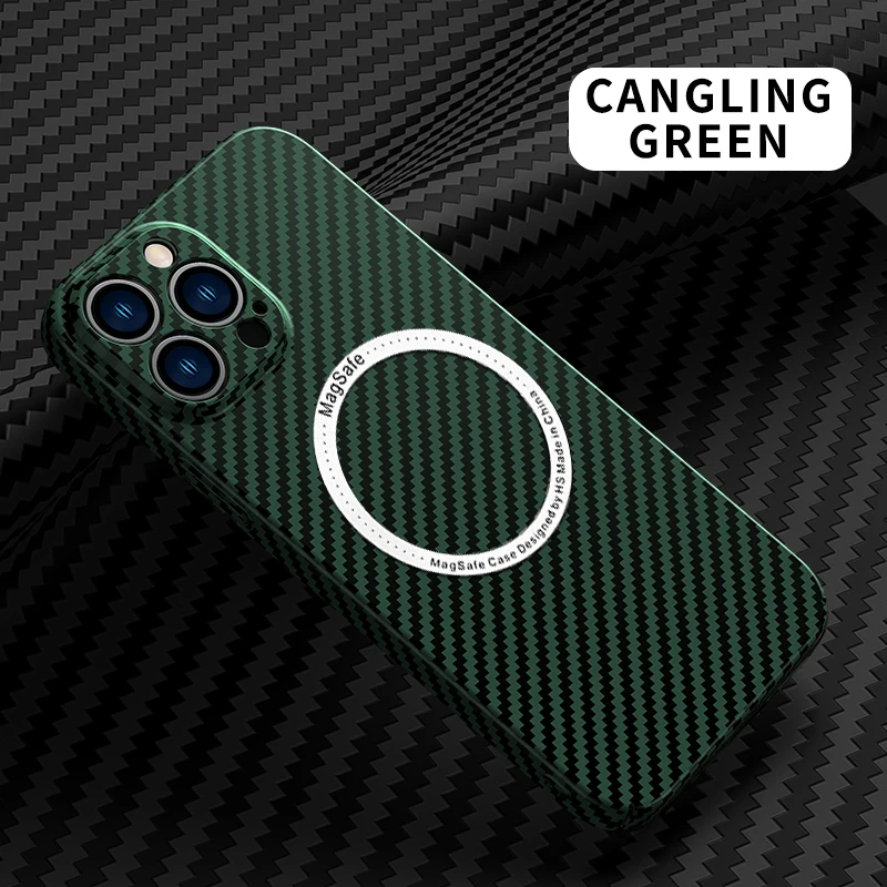 Premium Carbon Fiber Magnetic Phone Case with Magsafe Compatibility