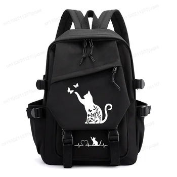 Back To School Cute Funny Cat Anime Backpack Girl School Bag Travel Bag Fashion Leisure Backpacks Mochila Travel Knapsack Bag 1