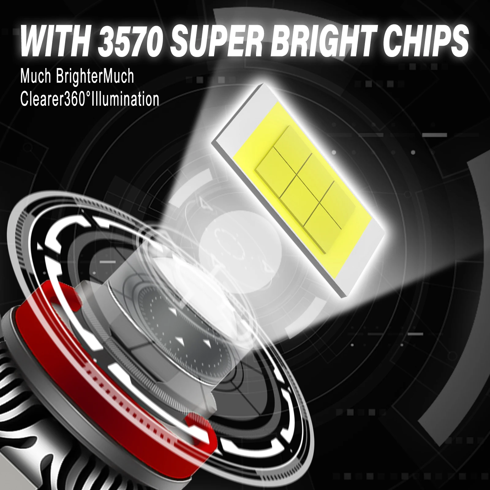 H7 LED 프로젝터 자동차 헤드라이트 전구 렌즈 캔버스 CSP 터보 LED H4 H11 9005 9006 HB3 HB4 고출력 160W 60000LM 다이오드 전구 12V