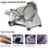 10 Inch Large Commercial Semi-automatic Meat Slicer 110V/220V Frozen Lamb Beef Meat Slicing Machine Grinder 3