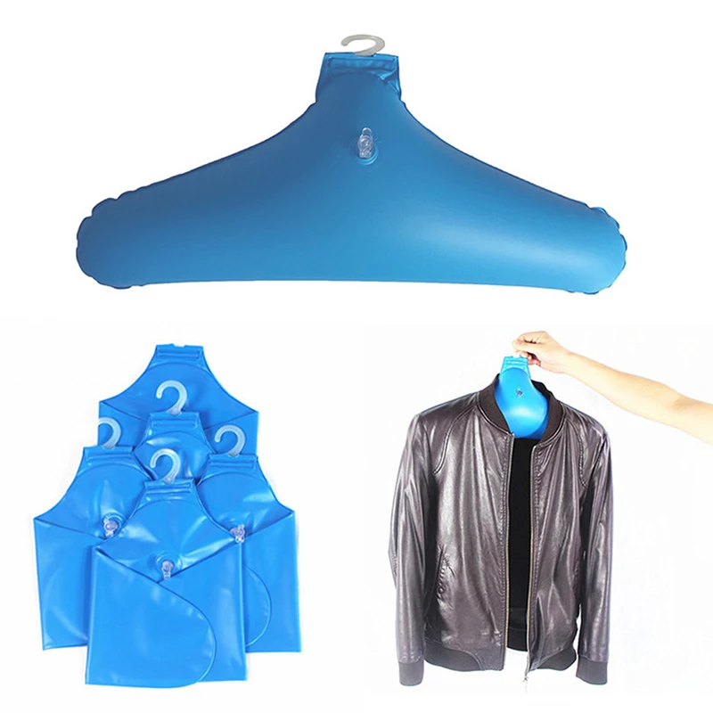 Inflatable Clothes Hanger Travel Foldable Non-slip Triangular Rotatable Clothing Storage Holder Portable Coat Hangers
