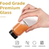Glass Shot Bottles Wide Mouth 60 ml Small Glass Bottles Travel Mini Clear Jars,2 oz 4