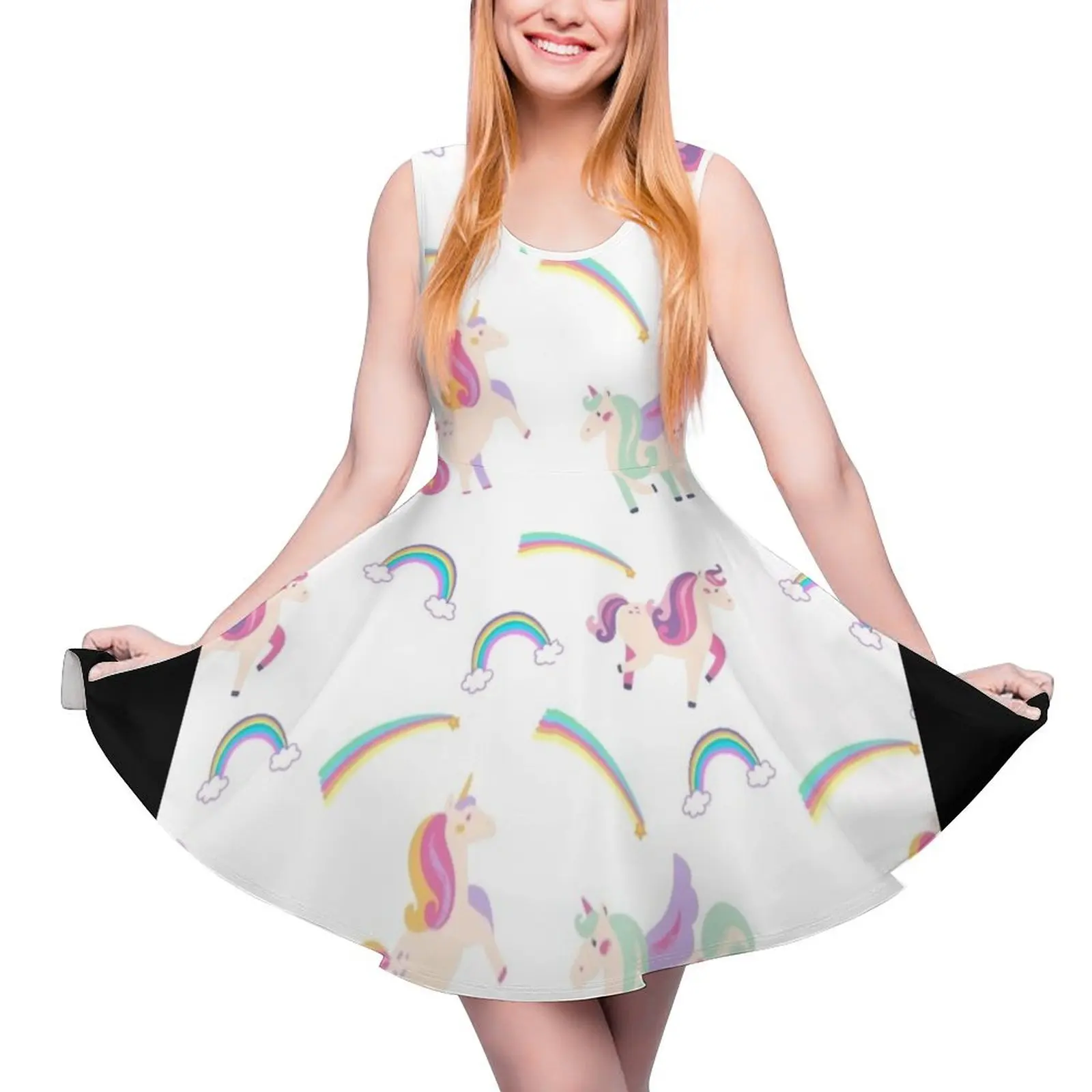 Cool Cute Magical Pastel Unicorn Kawaii Sleeveless Dress dress for women 2024 Womens summer suit cute dress Womens dresses