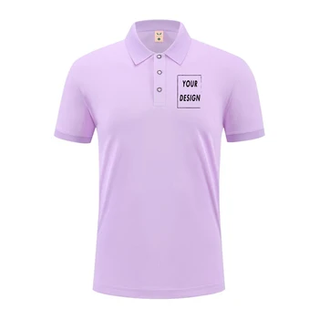 2025 Polo causale estiva Logo personalizzato Immagine di testo stampato Marchio di ricamo Design personale Traspirante per uomo e donnaTop