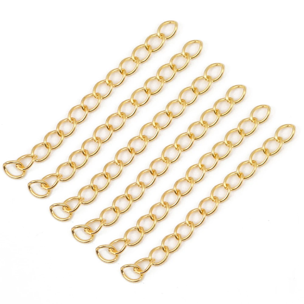  10pcs/Lot 50mm Stainless Steel Necklace Extension Chain Bulk  Bracelet Extended Chains Tail Chains Extender for Jewelry Making : Arts,  Crafts & Sewing