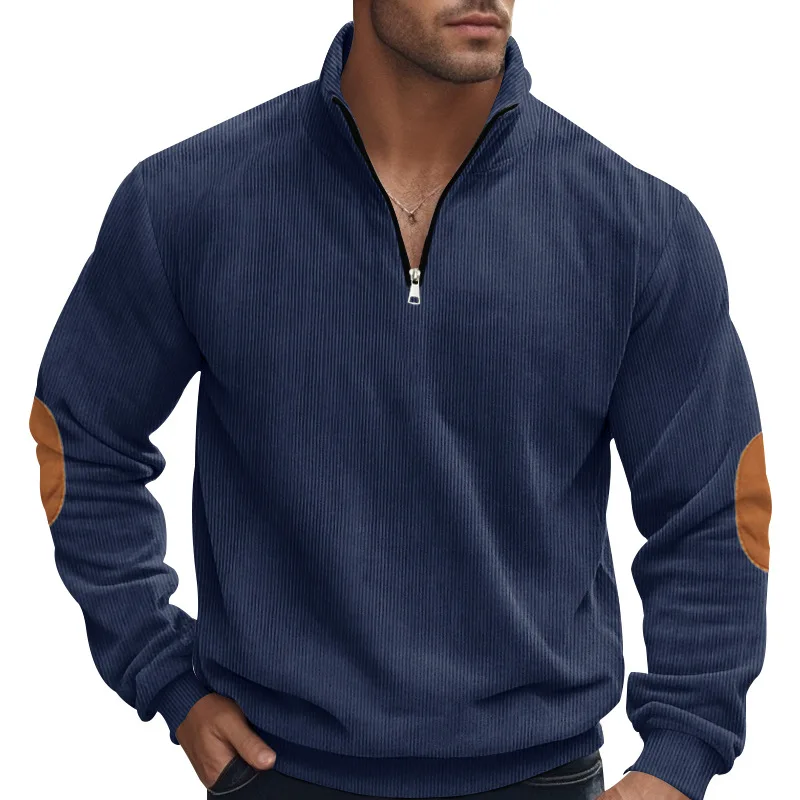 Men's Corduroy Long Sleeve Sweatshirt Pullover