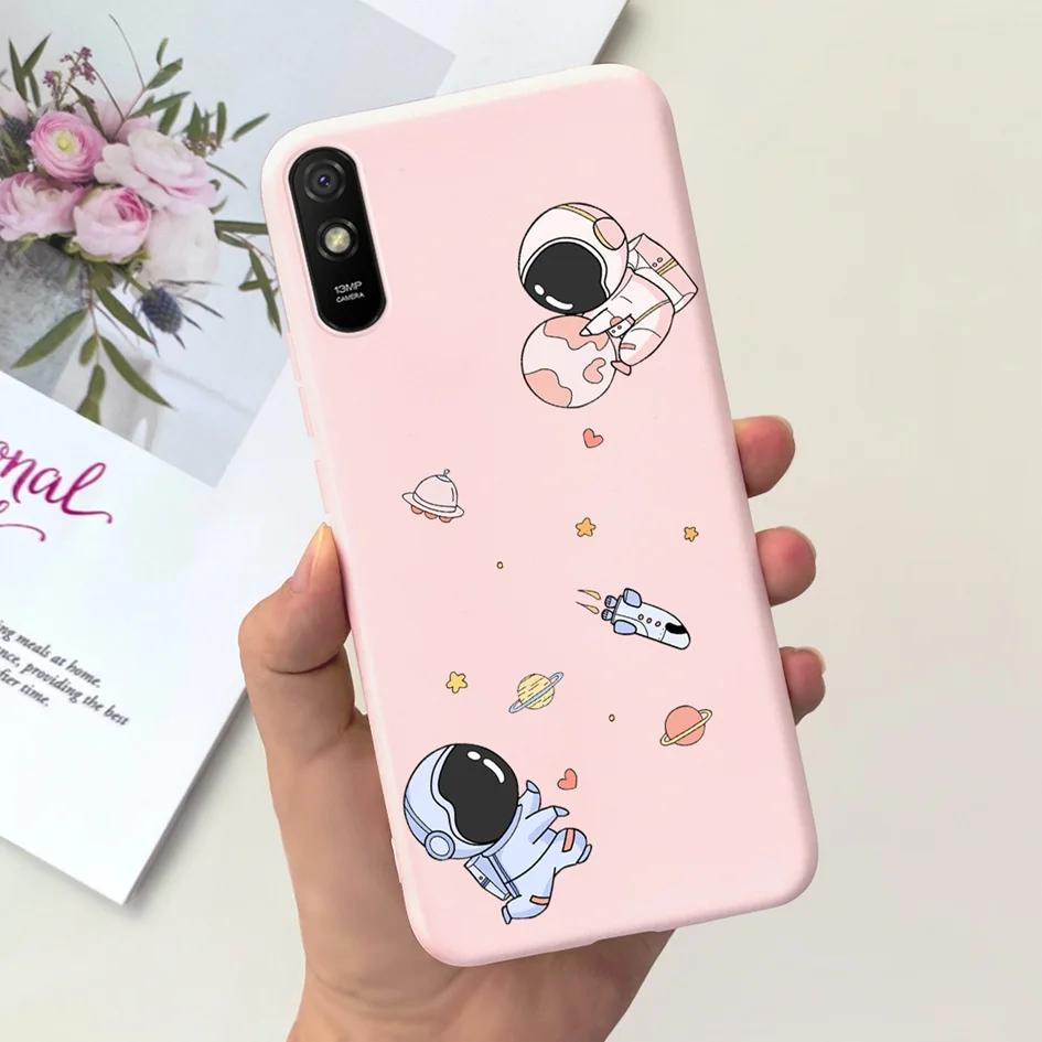Lovely Astronaut & Butterfly Soft Silicone Phone Back Cover