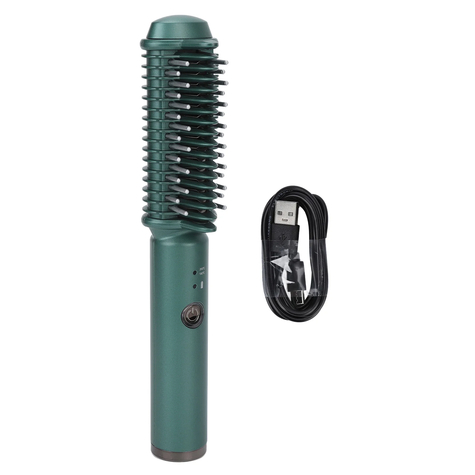 Cordless Hair Straightening Curling Brush Evenly Quickly Heating USB Rechargeable Hair Styling Tool Straightening Brush