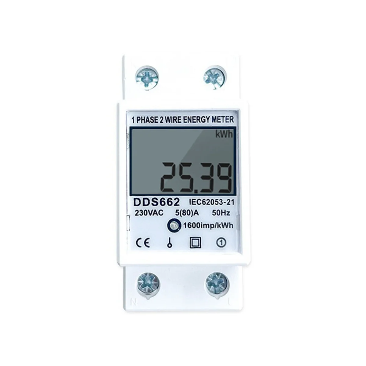

Din Rail Digital Single Phase Reset Zero Energy Meter AC 220V Kwh Voltage Current Power Consumption Meter B