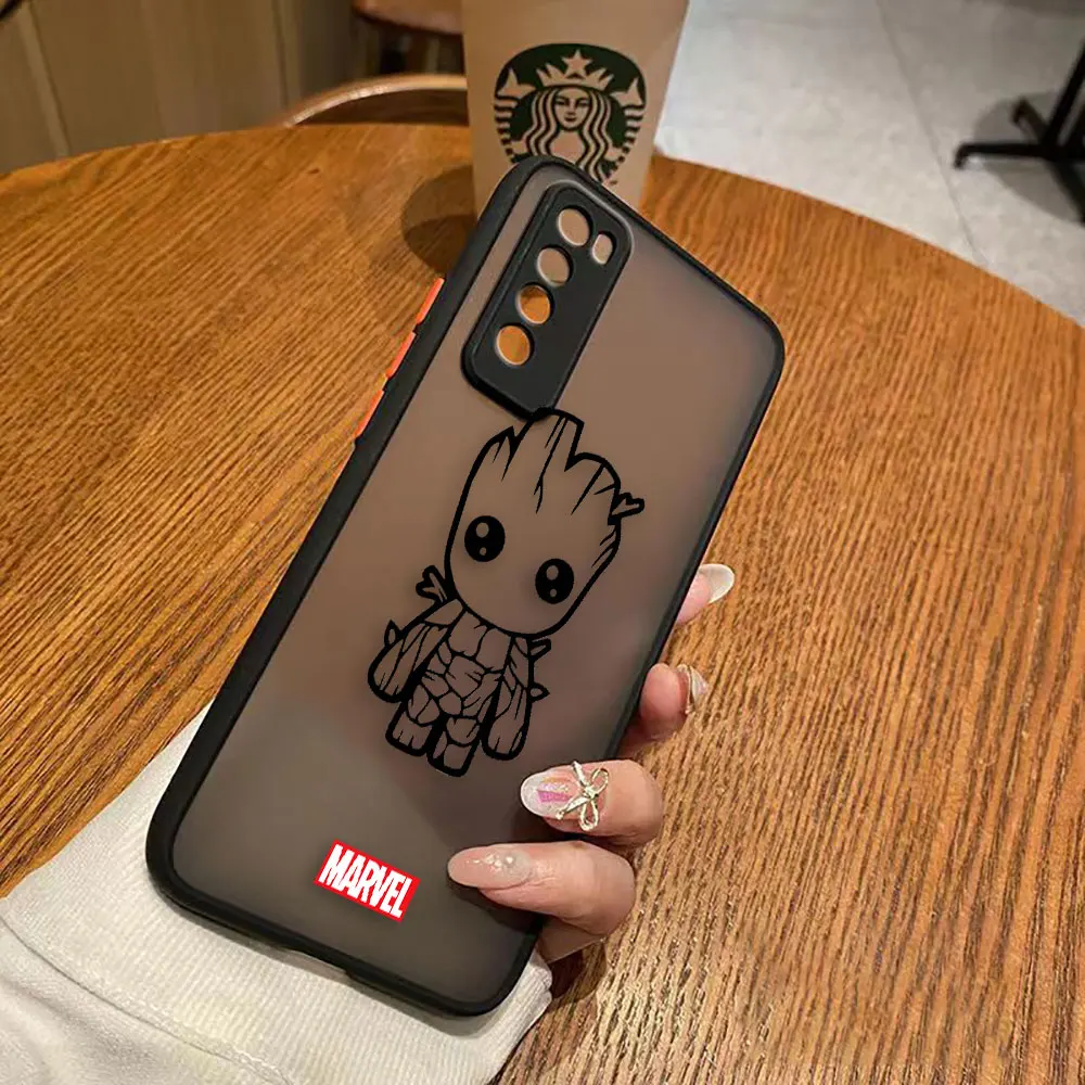 thumbnail image 1 of Matte Case for Huawei NOVA Y70 10 9 8SE 8 7SE 7I 7 6 5I 5 3I 4G 5G Hard PC Case Funda Coque Capa Shell Cover Marvel Comics Groot, 1 of 5