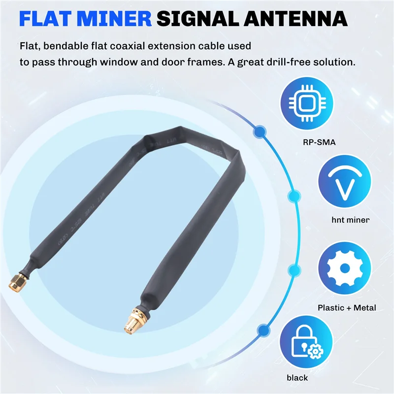 A33R-Lora 플랫 케이블 남성 여성 창 및 도어 피드 Lora Wifi 용 동축 케이블 연장 어댑터