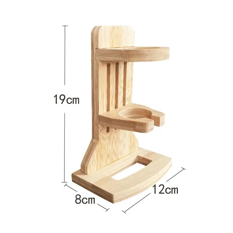 Adjustable Bamboo Small Pets Water Drinking Bottle Holder Feeding Bottles Stand Auto Dispenser Holder Guinea Pigs Chinchillas