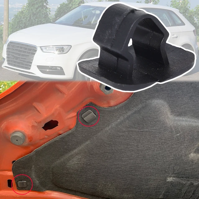 20Pcs For Audi A3 8L 8P 8V 1997 1998 1999 2000 2001 2002 2003 - 2020 Car Bonnet Engine Hood Sound Deadener Insulation Clip Rivet 1