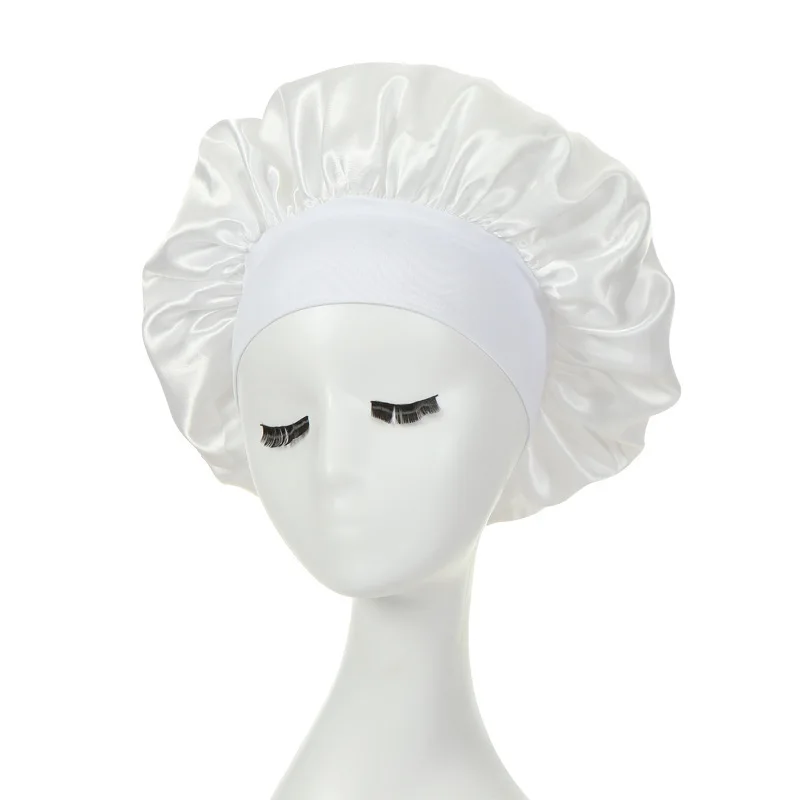 Silky Satin Double-Layer Sleep Cap for Women - Adjustable Hair Bonnet