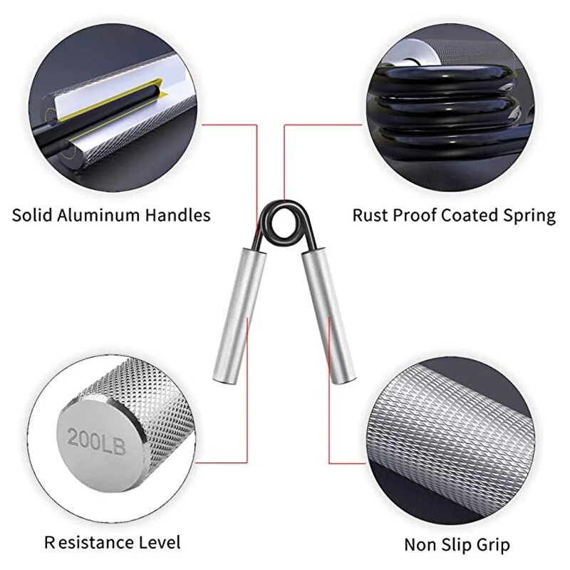 300Lbs-350Lbs Grip Strength Trainer, Metal Hand Grip Strengthener, Heavy-Duty Forearm Strengthener, Hand Rehabilitation Exercise