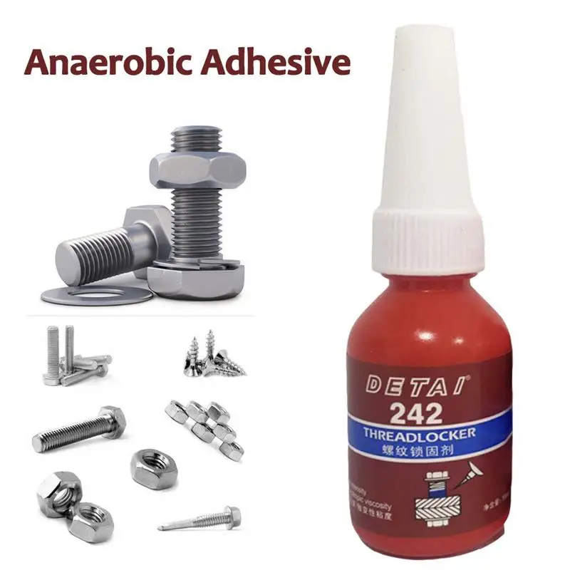 Threadlocker Metal Glue Threadlocker Sealing Glue Oil Tolerant Threadlocker For Automotive Fasteners Anaerobic Curing Metal Glue