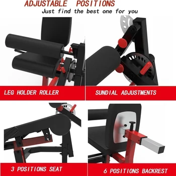 Leg Extension and Curl Machine Leg Press for Home Gym Lower Body Special Adjustable Leg Exercise Bench with Plate Loaded 5