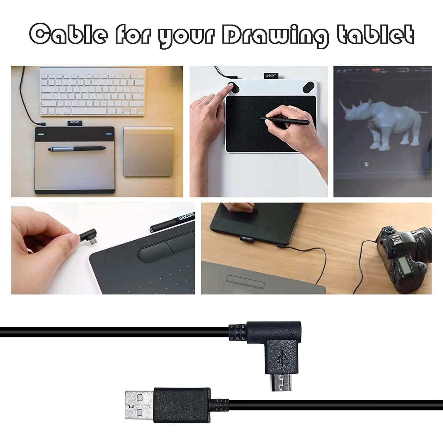 Replacement Data Sync USB Cable Power Supply Cord Charging Cable For Wacom Intuos CTL480 490 690 680 CTH680 Bamboo CTL470 471 usb charging cable