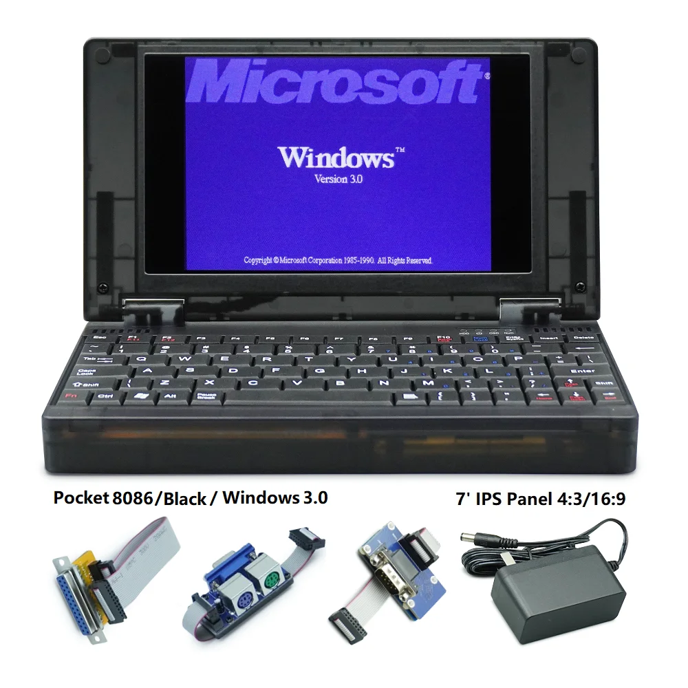Pocket8086 Retro DOS Computer Windows3.0 8086 CPU Black - AliExpress 7