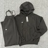 6PM Drill Hip-hop Jacket Embroidered Men's Hooded Sweatshirt Letters Plus Velvet Pullover Long Trendy Sports Suit Sweatpants 1