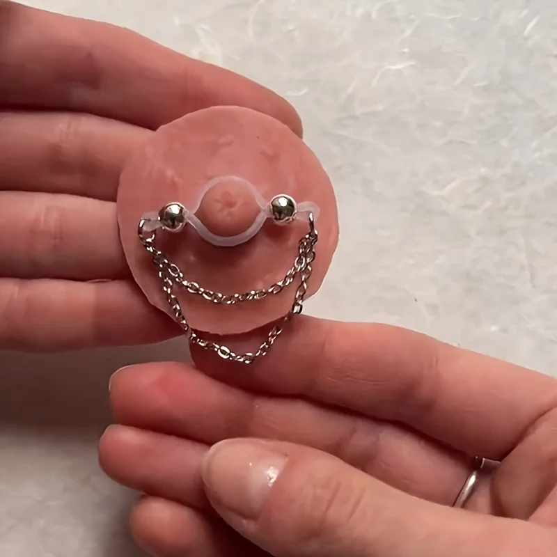 1 Pair Adjustable Fake Nipple Rings
