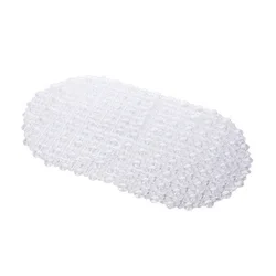 Deluxe Anti - Slip Bathroom Foot Massage Pad with Strong Suction Cups (White)