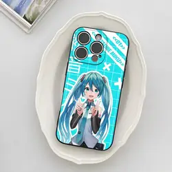 Hatsune Miku Black Soft Shell Phone Case - iPhone 15 Plus (Black1)