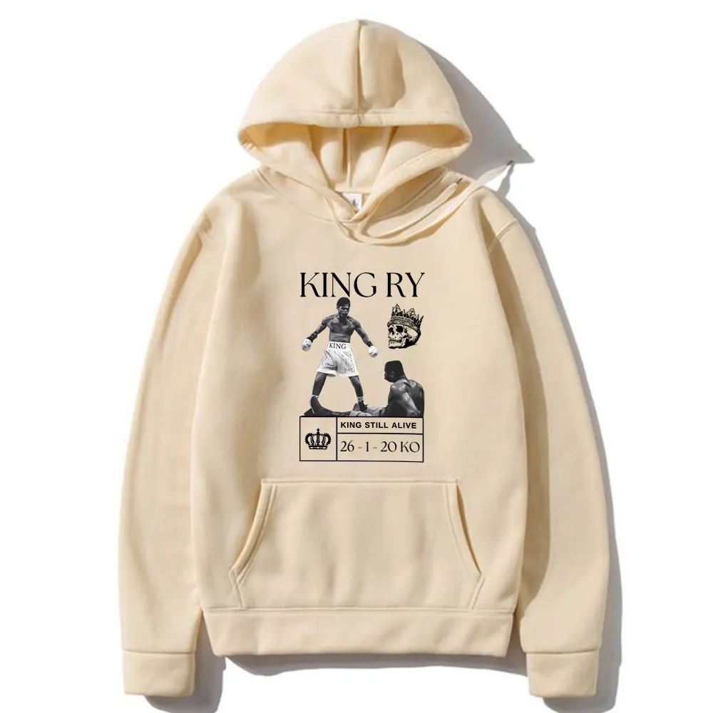 King Ry Ryan Carcia Men's Oversized Hoodie Vintage Skull Graphic Hooded Sweatshirt Men Women Fashion King Still Alive Streetwear