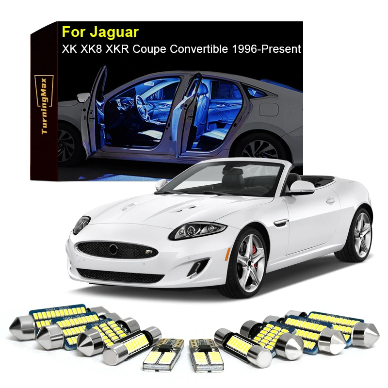 

Canbus Interior Lighting LED Bulbs Kit Package For Jaguar XK XK8 XKR 1996-Now Trunk Dome Map Lights Indoor Lamps Car Accessories