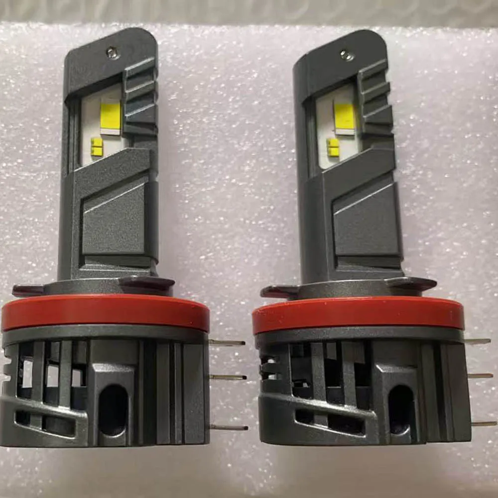 2개 H15 PGJ23t-1 LED 차량 헤드라이트 12V 강력한 자동차 주간 주행 터보 다이오드 전구 화이트 DRL 오토바이 안개등