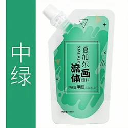 100ml Creative Liquid Acrylic Paints for DIY Art Projects and Crafts (Medium Green)