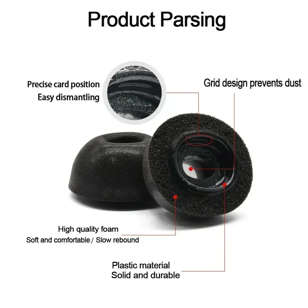 Premium Memory Foam Ear Tips for Superb Sound Isolation and Comfort