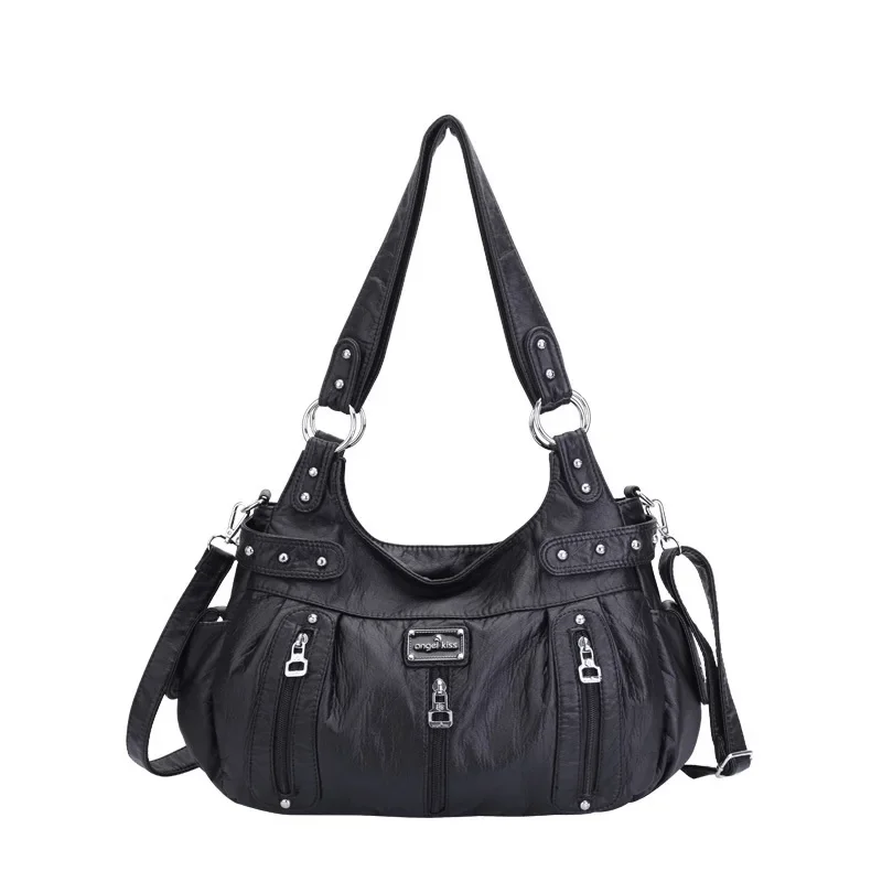 

Angelkiss новая женская сумка на плечо, сумка через плечо, Женская Повседневная Большая сумка , высокое качество, искусственная кожа , женская сумка -хобо, сумка - мессенджер