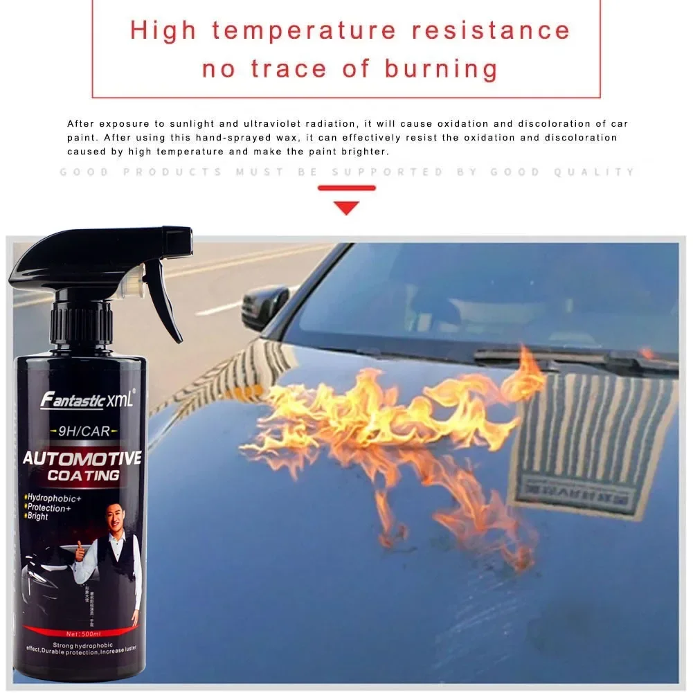 Ceramic Car Coating 500ML 9H Nano Liquid Glass Plated Crystal Hydrophobic Waterproof Polishing Paint Hardness Car Polish Wax