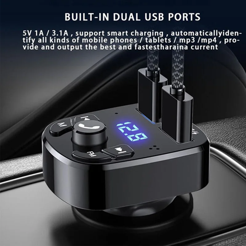 New Fashion Car Bluetooth Mp3 Handsfree B2 Player Usb Jack Charger