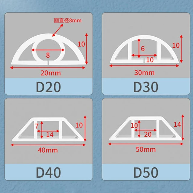 1M Waterproof Floor Cable Cover PVC Anti-extrusion Cord Protector