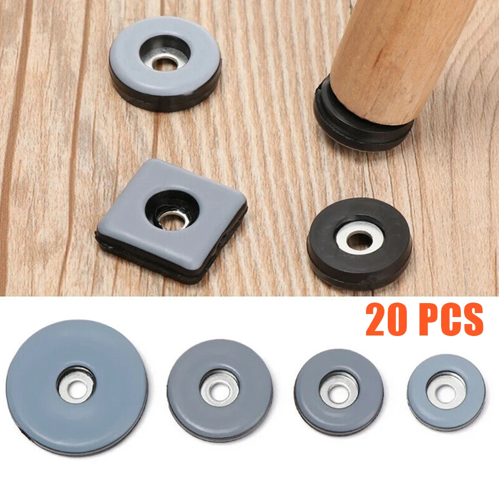 Furniture Glides With Screws PTFE For Sofa Bed Table Couch Dining Chairs Heavy Duty Furniture Feet Sliders 20pcs furniture gliders
