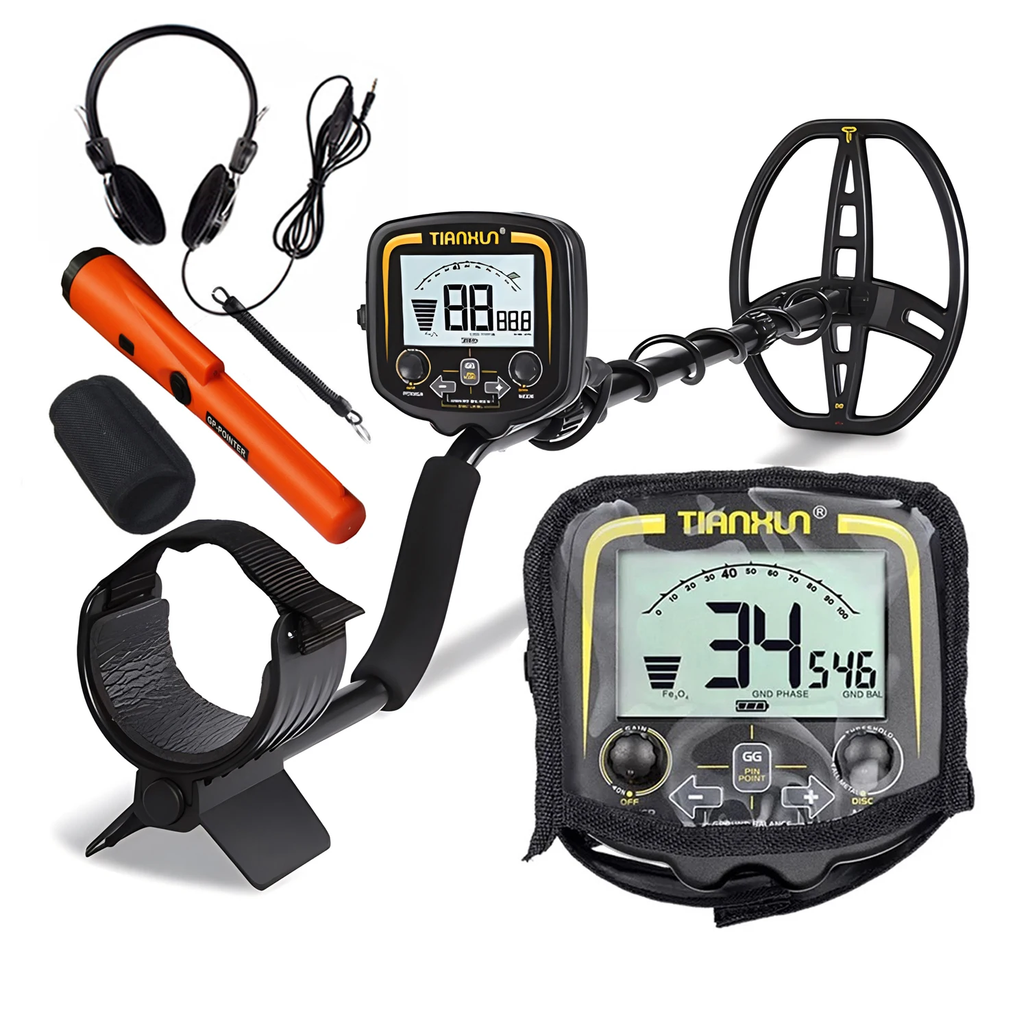 プロフェッショナルな地下金属探知機は、金の検出防水コイルを正確に見つけ、多機能デバッグを行います。 金属探知機、 トレジャー プロフェッショナル  地下ゴールド 金属探知機 スキャナー ファインダー ディガー 防水 11インチ コイル 金属探知機 トレジャー ..., image size:1500x1500