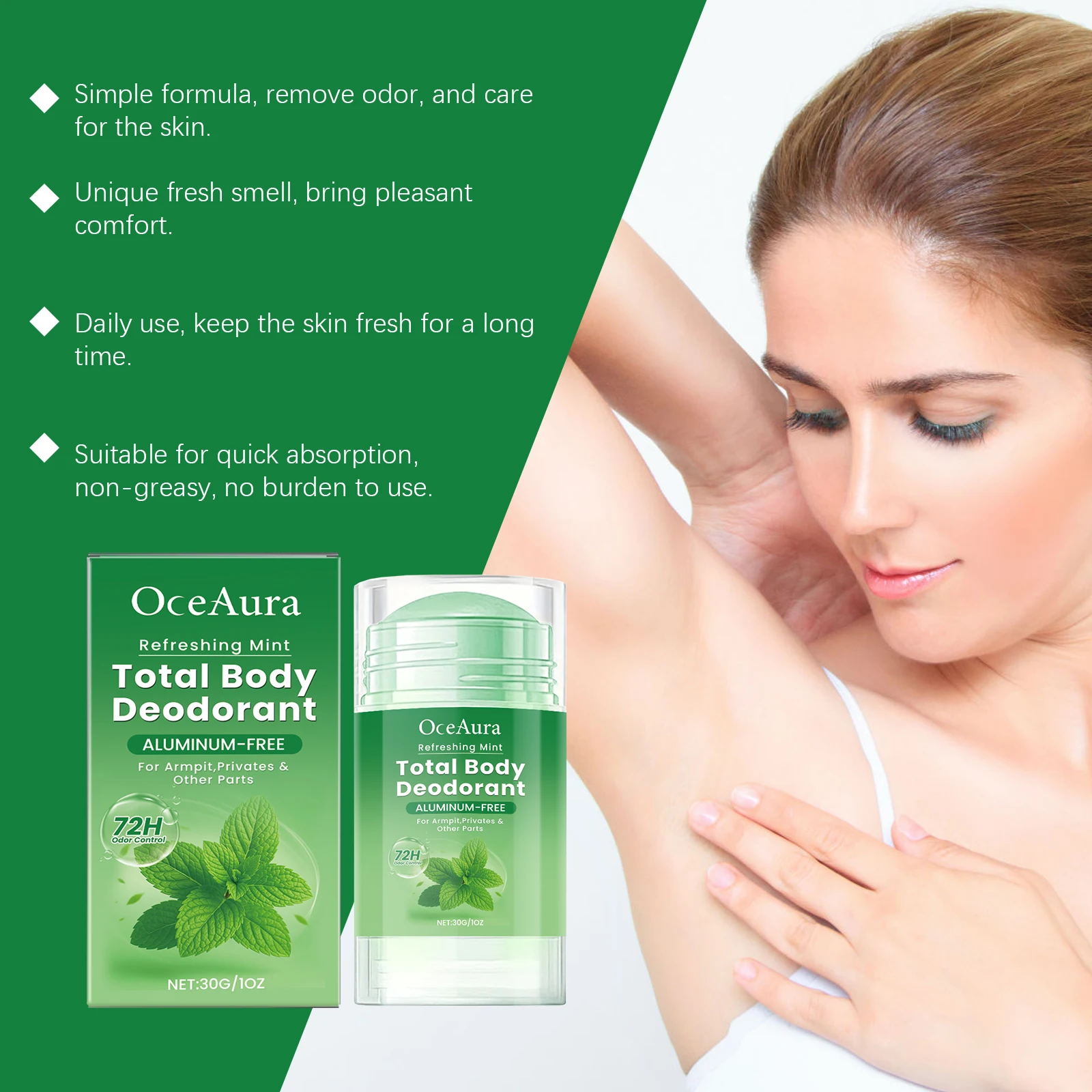 Minz-deodorant-stick Für Damen Gegen Achselschweiß Und Körpergeruch_voghion.com